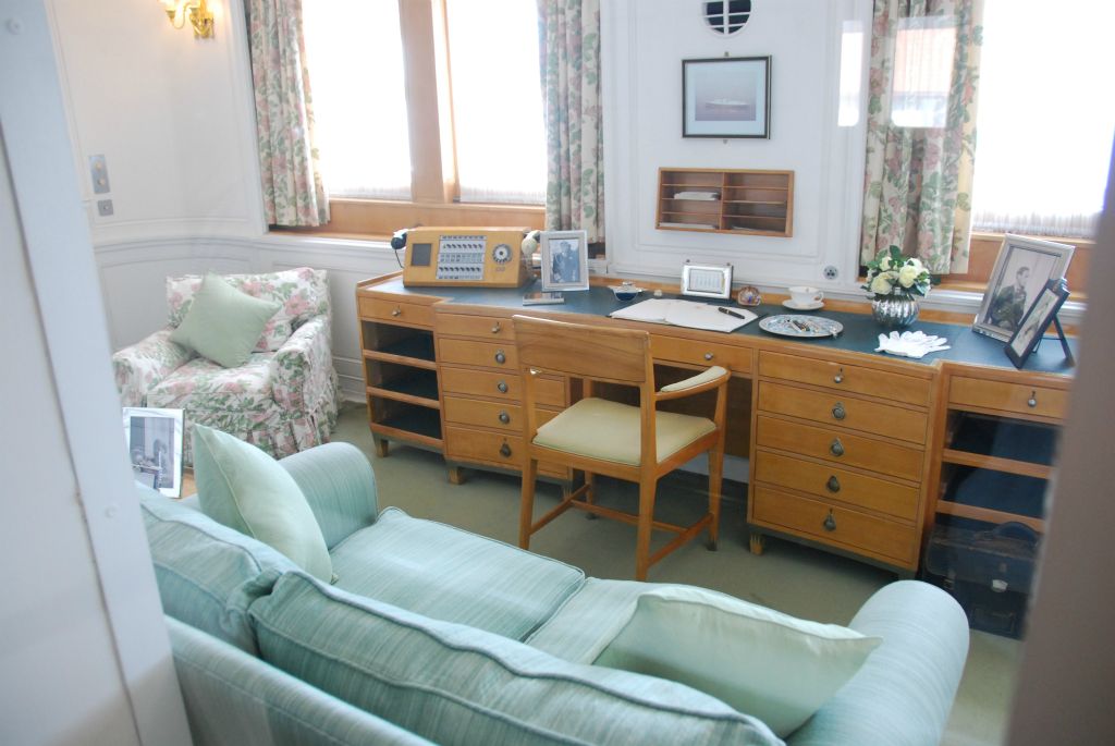 The Queen's Office while on board.
